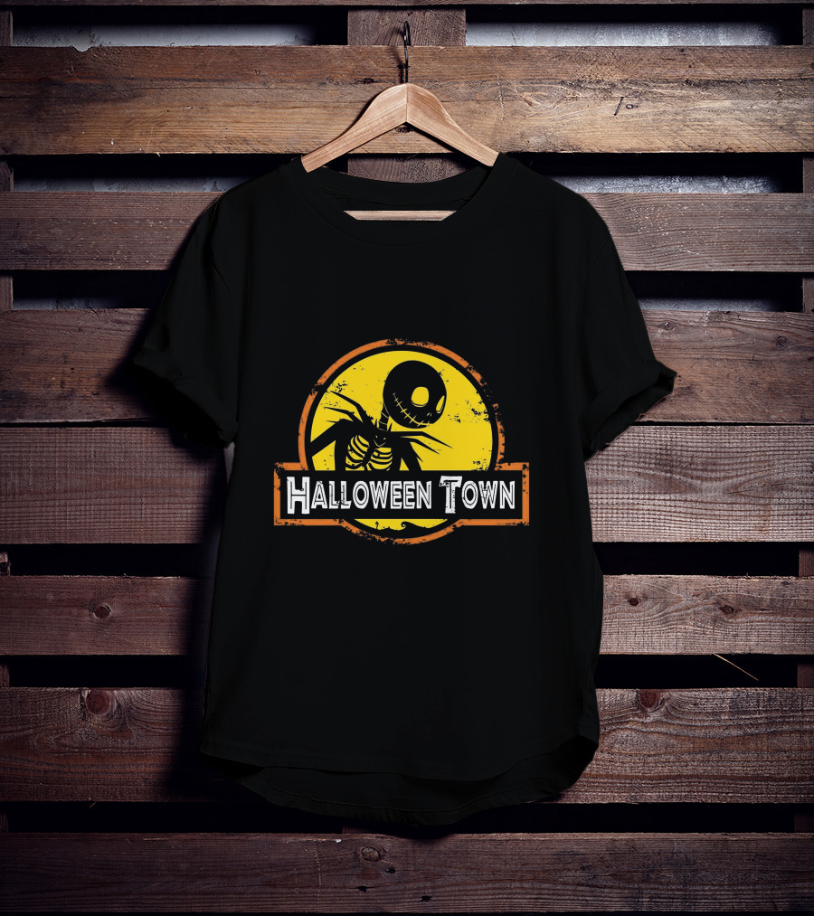 Halloween Town Skeleton Jack O'Lantern Moon T-Shirt