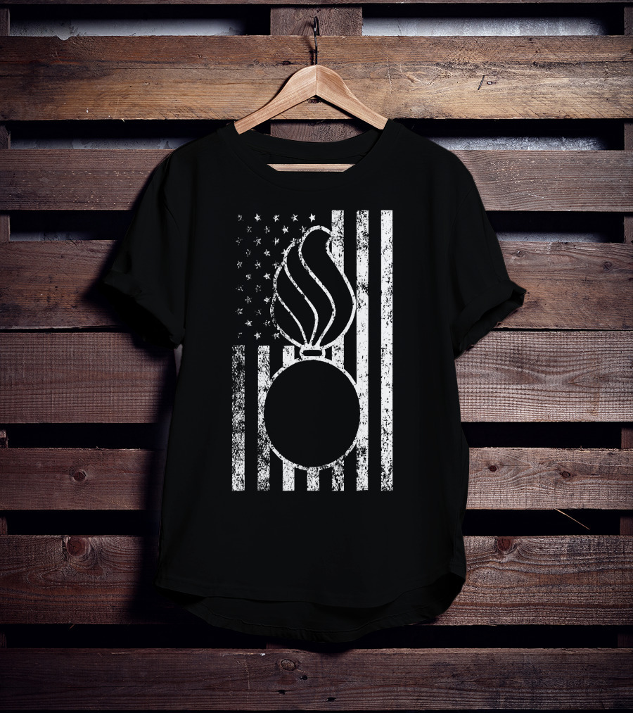 Air Force Ammo Pisspot Distressed American Flag Merica T-Shirt