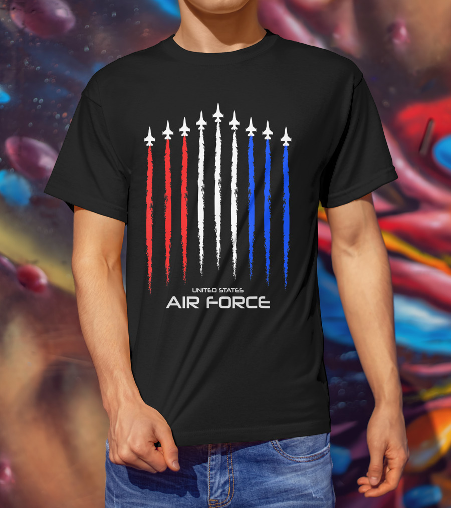 United States Air Force American Flag Jets T-Shirt