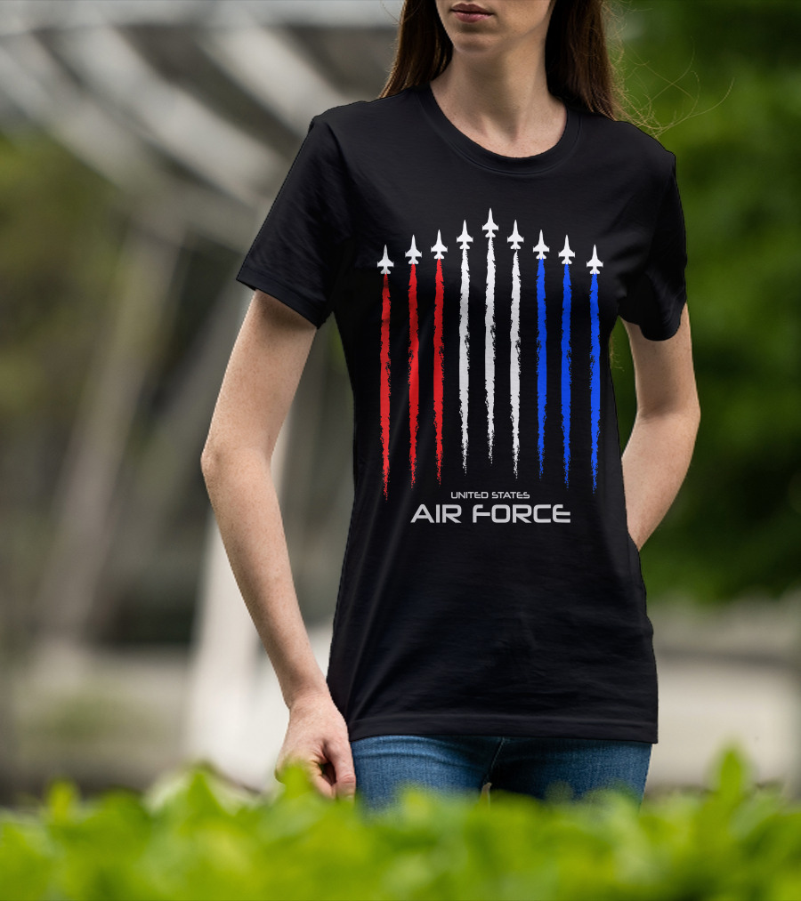 United States Air Force American Flag Jets T-Shirt