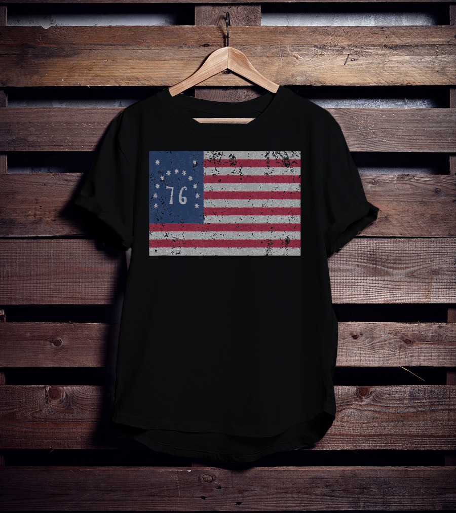 American Bennington Flag 76 United States Of America 1776 T-Shirt