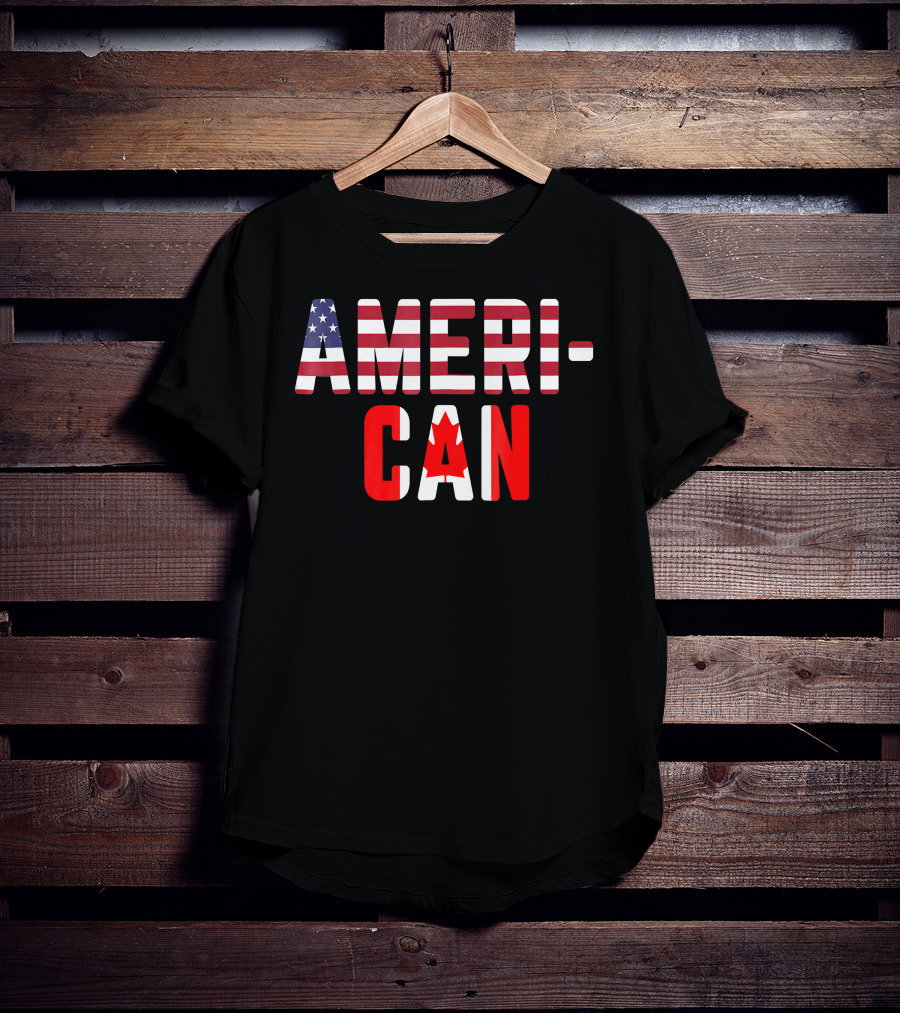 American Canadian Flag America Canada Patriotic Ameri-Can T-Shirt