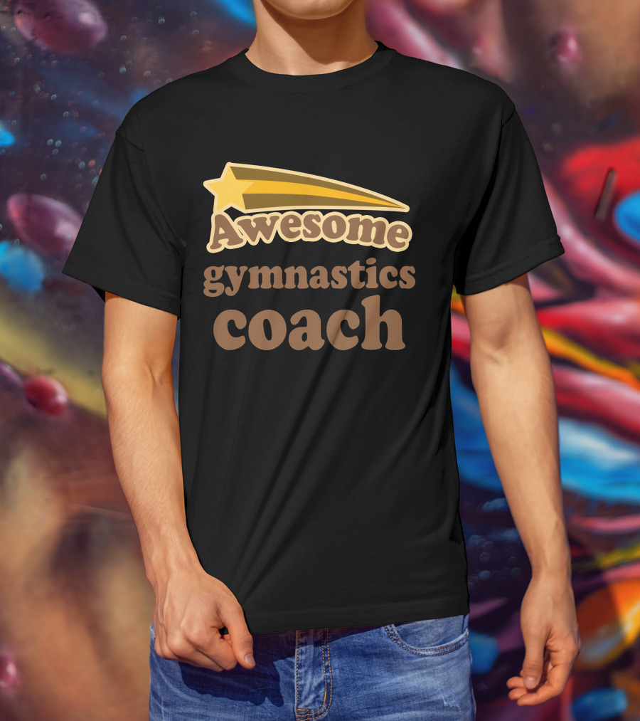 Awesome Gymnastics Coach Starburst Recognition T-Shirt