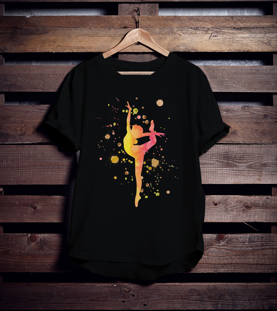 Gymnastics Watercolor Splatter T-Shirt