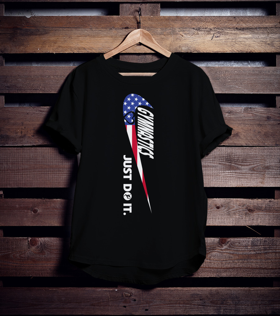Gymnastics Just Do It American Flag T-Shirt