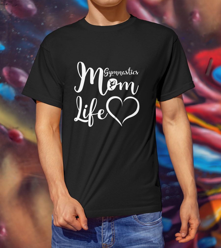Gymnastics Mom Life Heart T-Shirt