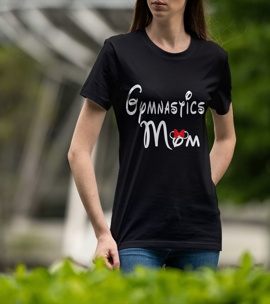 Gymnastics Mom With Bow T-Shirt