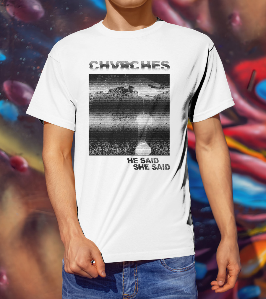 CHVRCHES He Said She Said Striped Visual T-Shirt