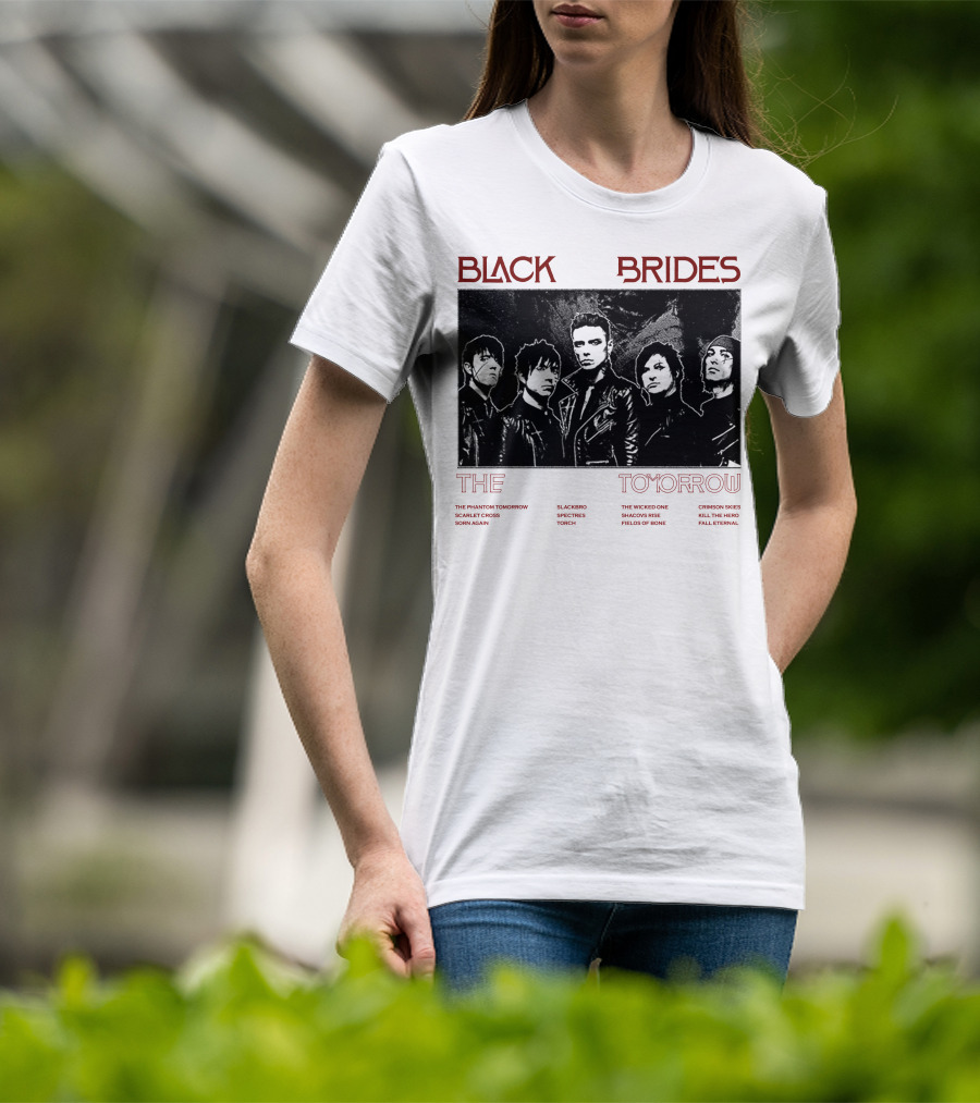 Black Veil Brides The Phantom Tomorrow Slackerbo Spectres Torch The Wicked One Shadows Rise Fields Of Bone Crimson Skies Kill The Hero Fall Eternal T-Shirt