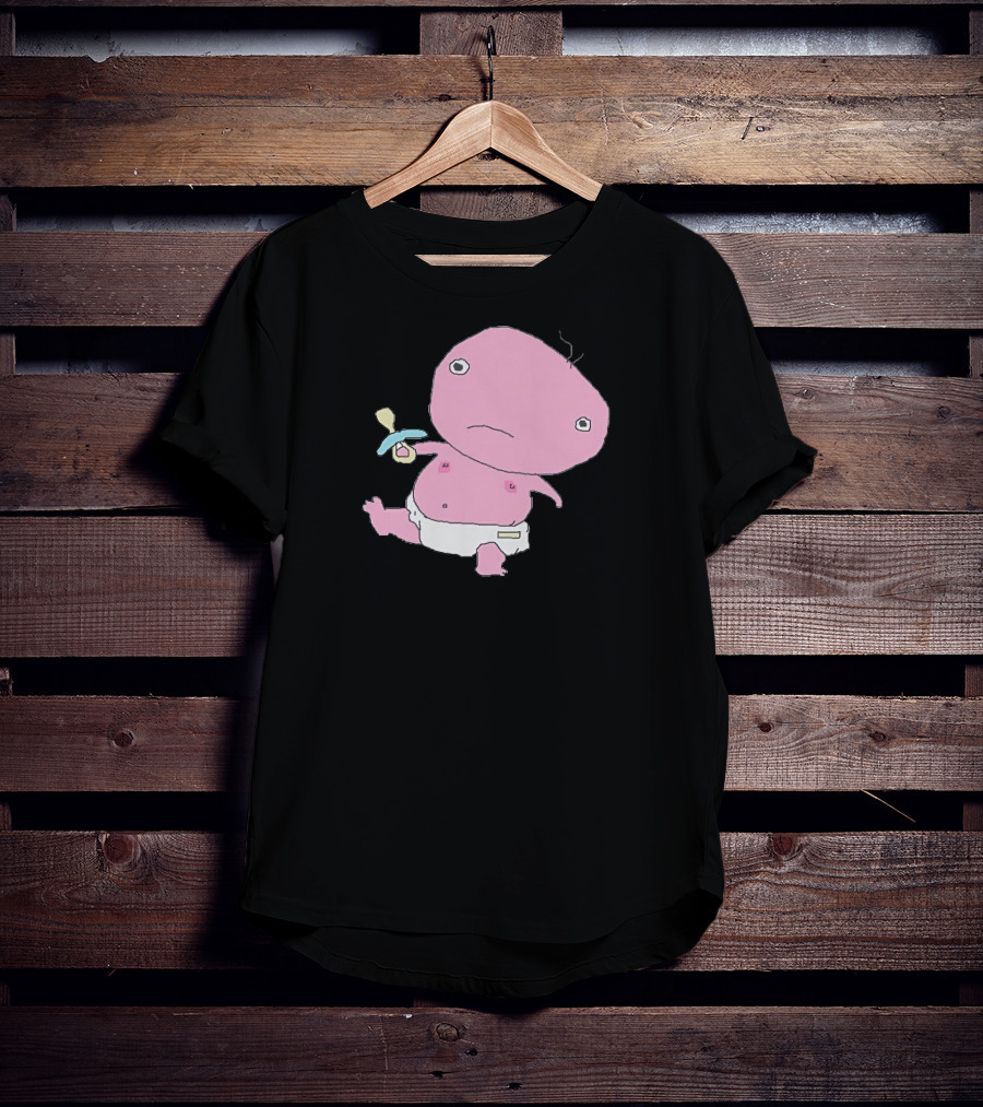 Jack Stauber Baby Character Pacifier Diaper Pink T-Shirt