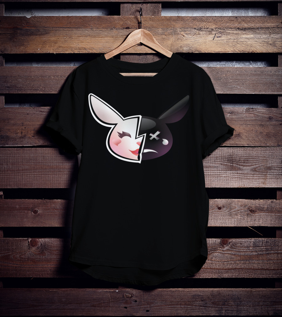 Trisha Paytas Merchandise Happy Sad Bunny Icon Split Face T-Shirt