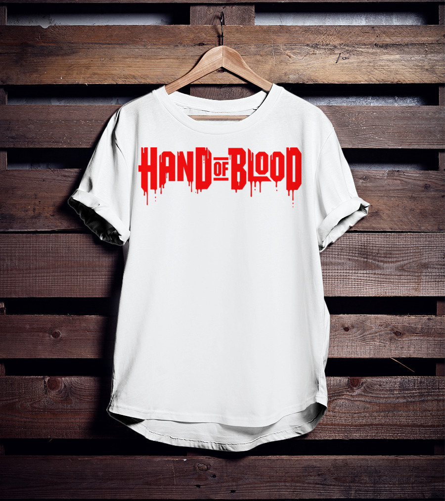 Handofblood Dripping Text T-Shirt
