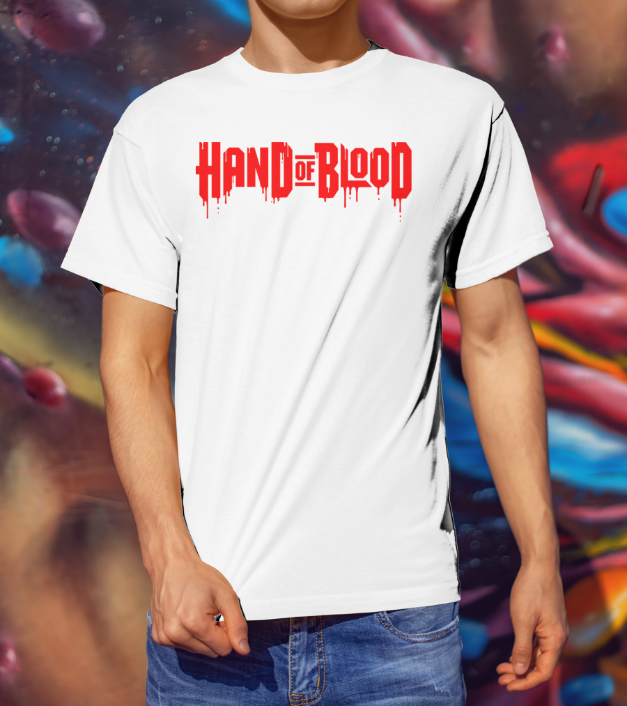 Handofblood Dripping Text T-Shirt