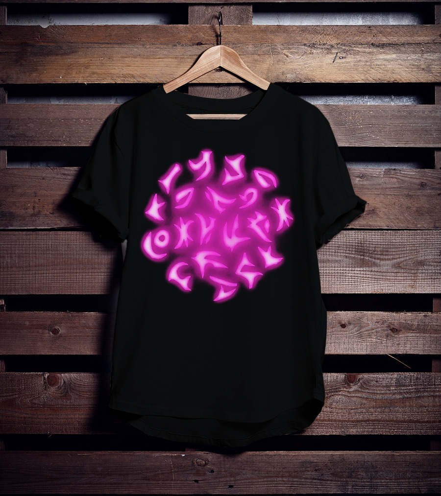 Coldplay Alien Symbols Pink Glowing T-Shirt