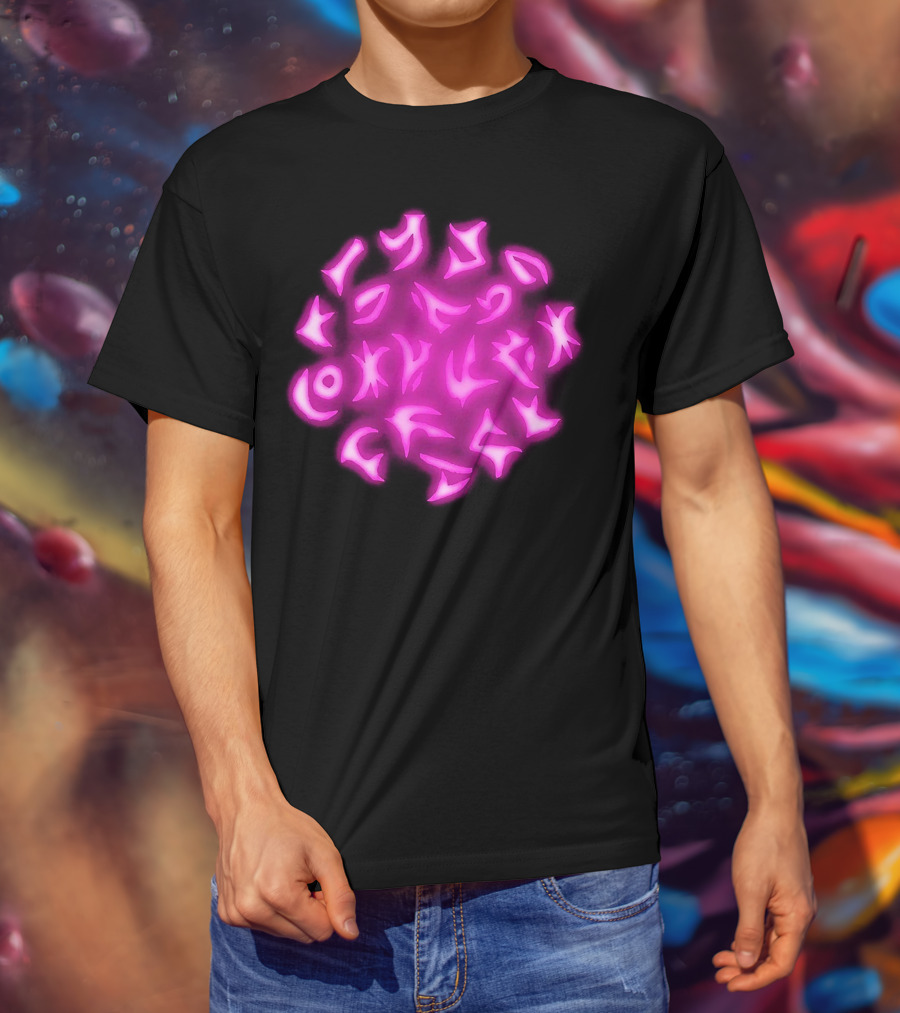 Coldplay Alien Symbols Pink Glowing T-Shirt