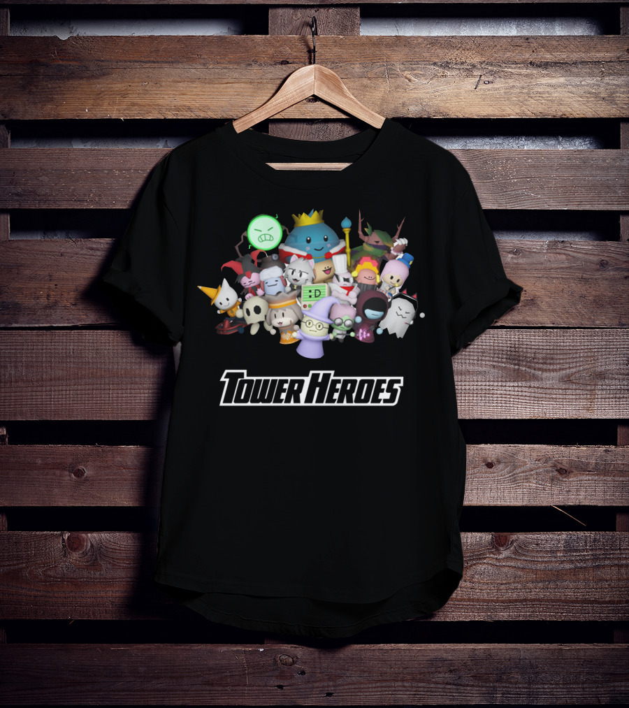 Tower Heroes Game Characters Compilation T-Shirt