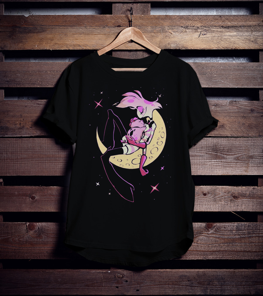 Vivziepop Moon Character Pink Starry Night Merch T-Shirt