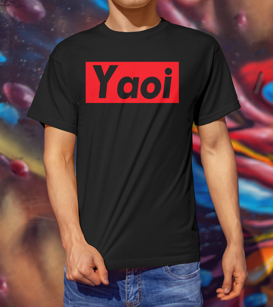 Yaoi Red Black Bold Text Manga T-Shirt
