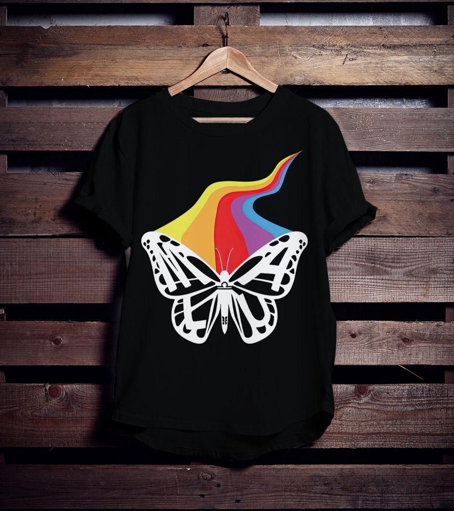 Malu Merch Butterfly Rainbow T-Shirt