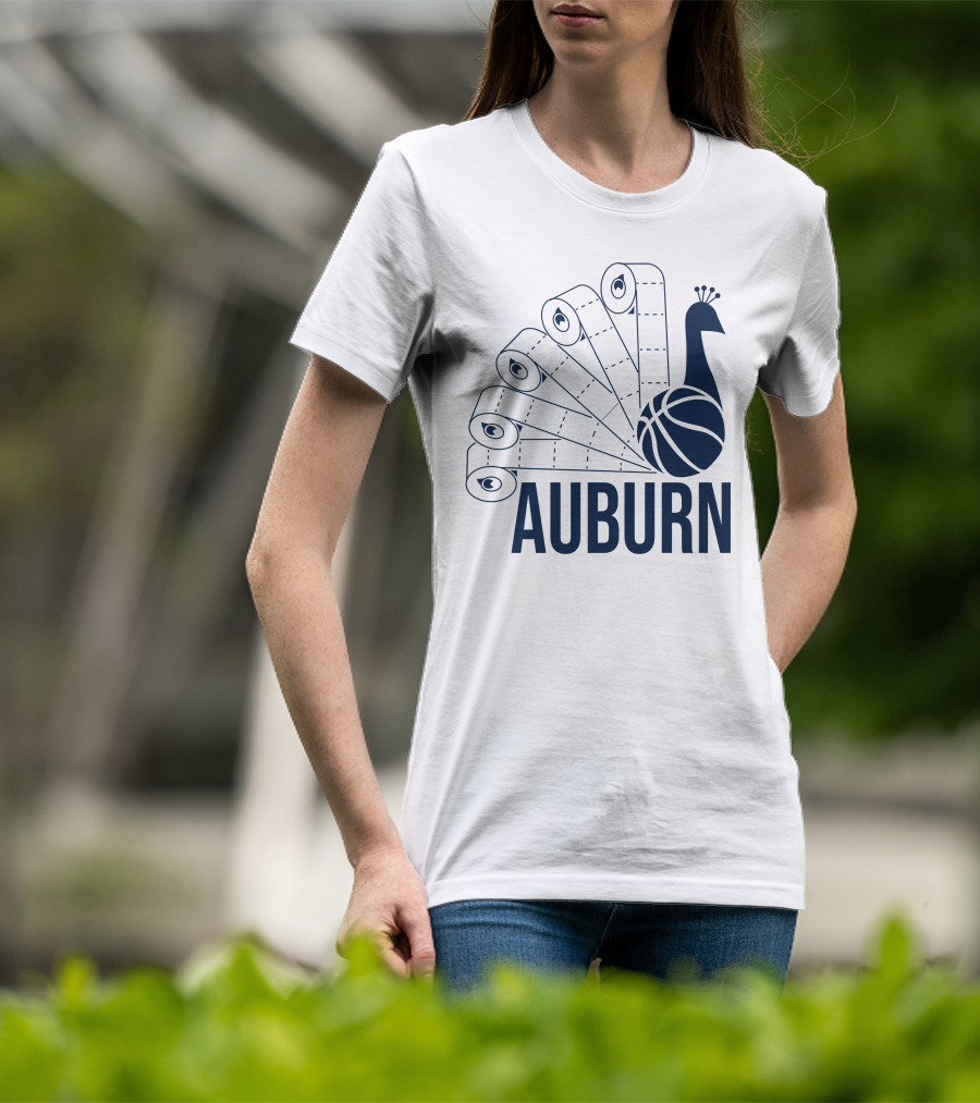 Auburn Peacock Toilet Paper Basketball T-Shirt