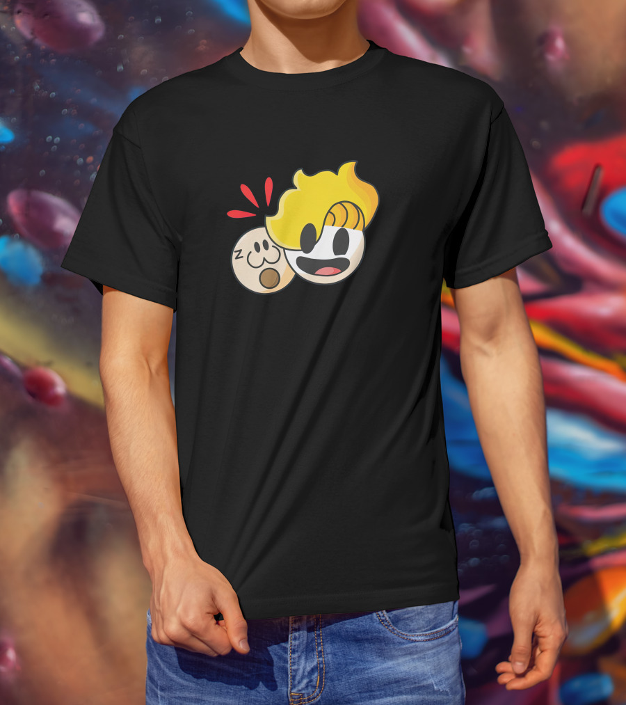 Haminations Animated Faces With Yellow Hair And Expressions T-Shirt