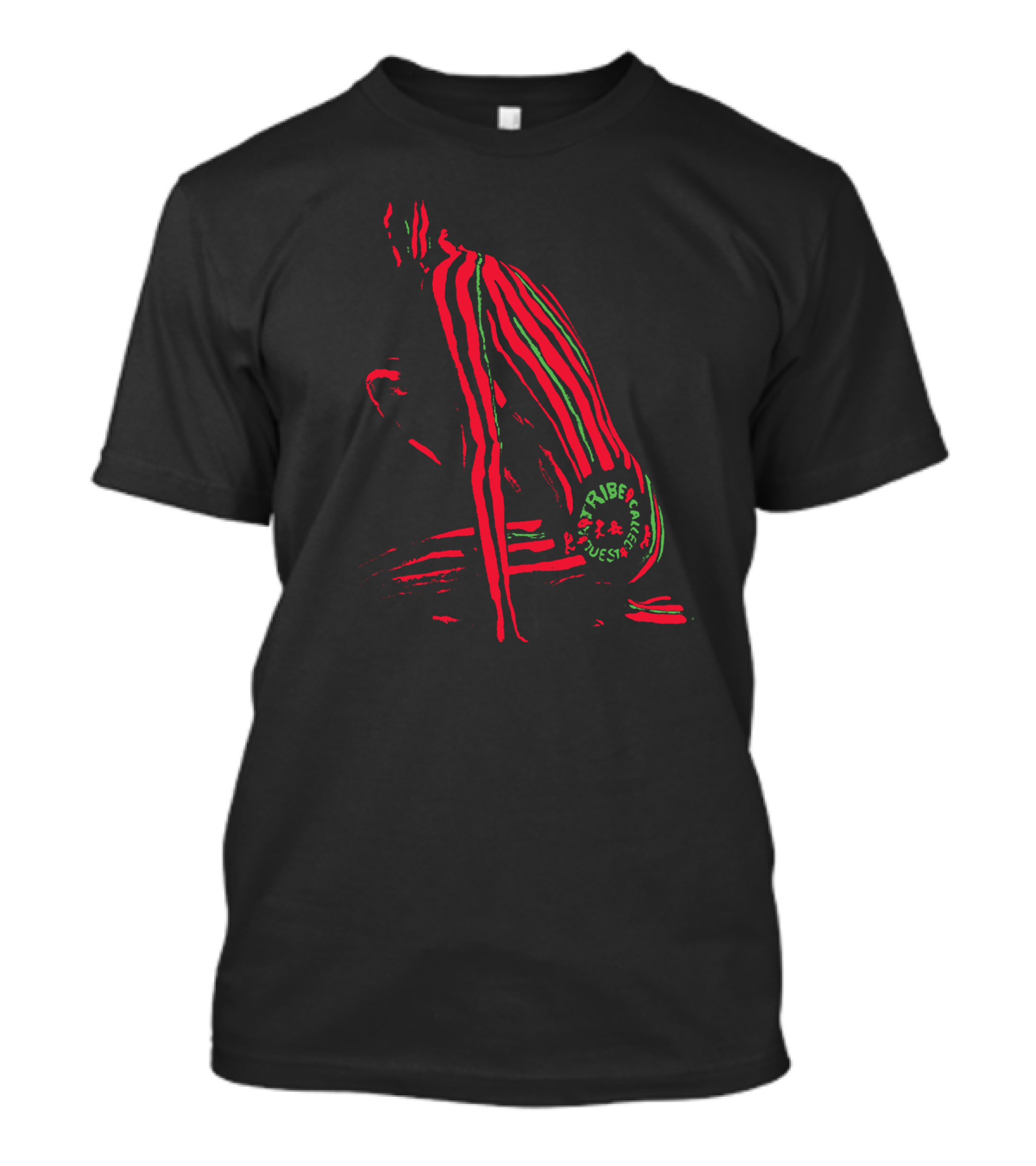 A Tribe Called Quest Red Green Stripes Iconic Hip Hop T-Shirt