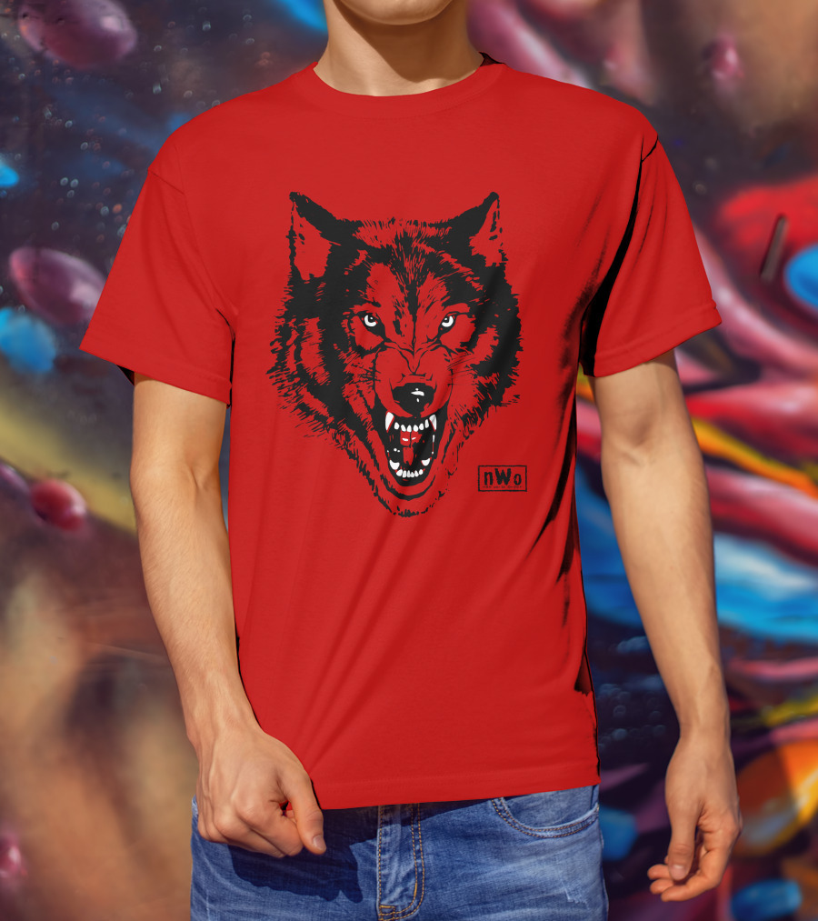 Nwo Wolfpac Red Wolf Head T-Shirt