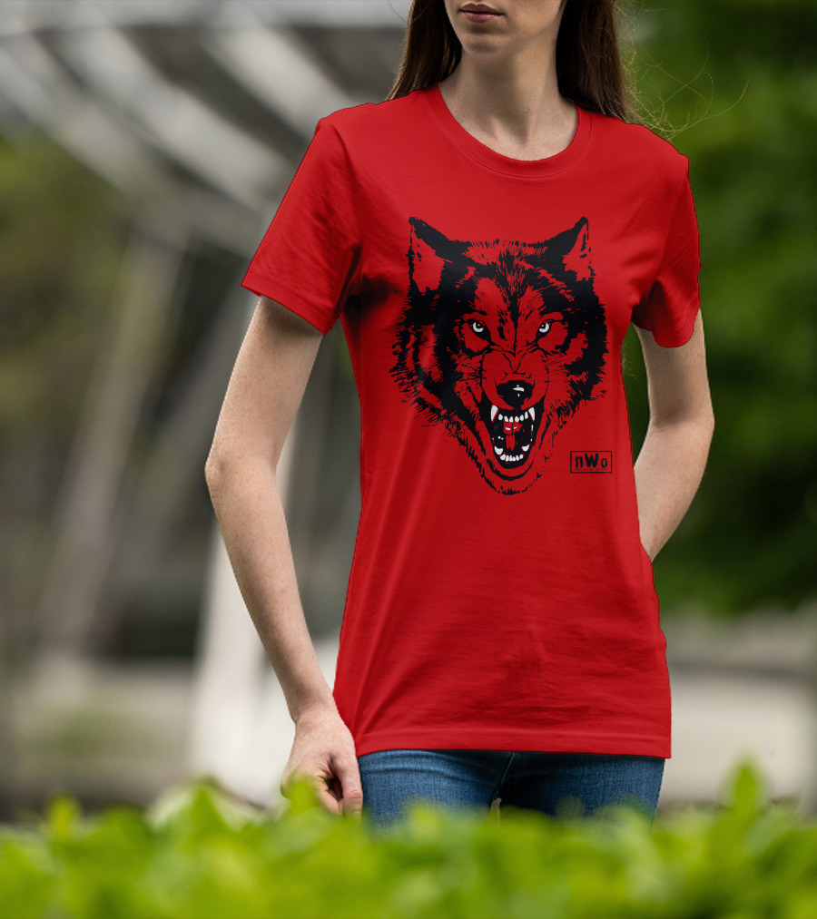 Nwo Wolfpac Red Wolf Head T-Shirt