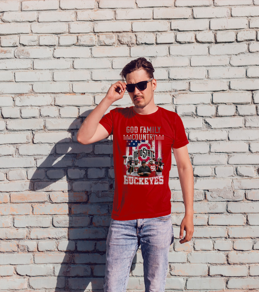 Ohio State God Family Country Buckeyes T-Shirt