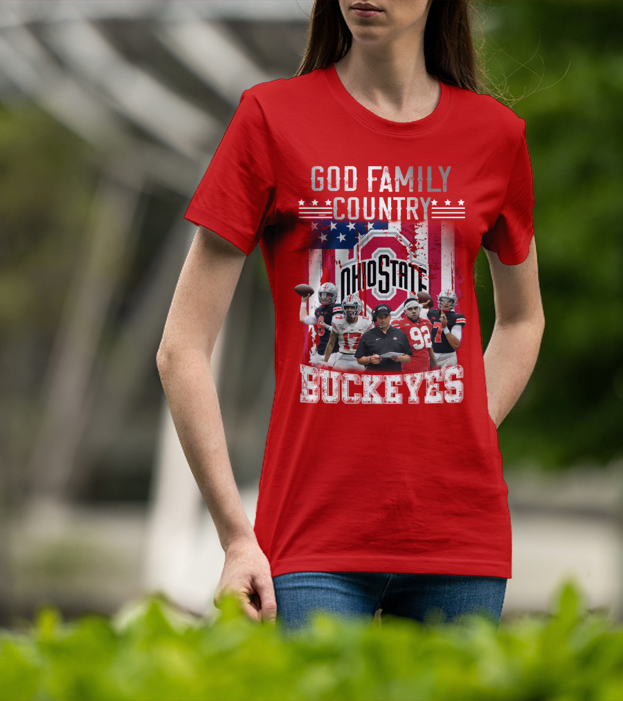 Ohio State God Family Country Buckeyes T-Shirt