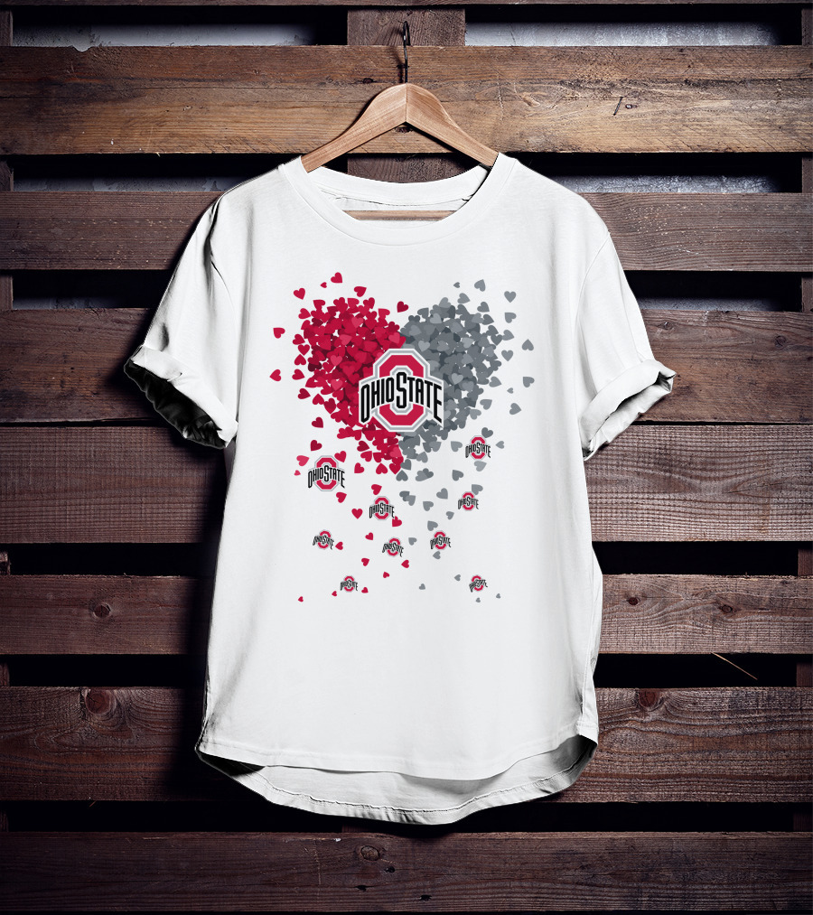 Ohio State Buckeyes Mini Heart Burst T-Shirt