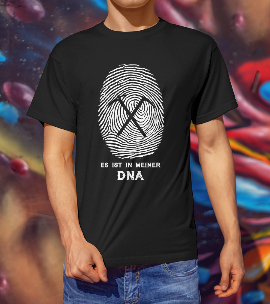 Es Ist In Meiner DNA Fingerprint Ice Axe Crossing T-Shirt