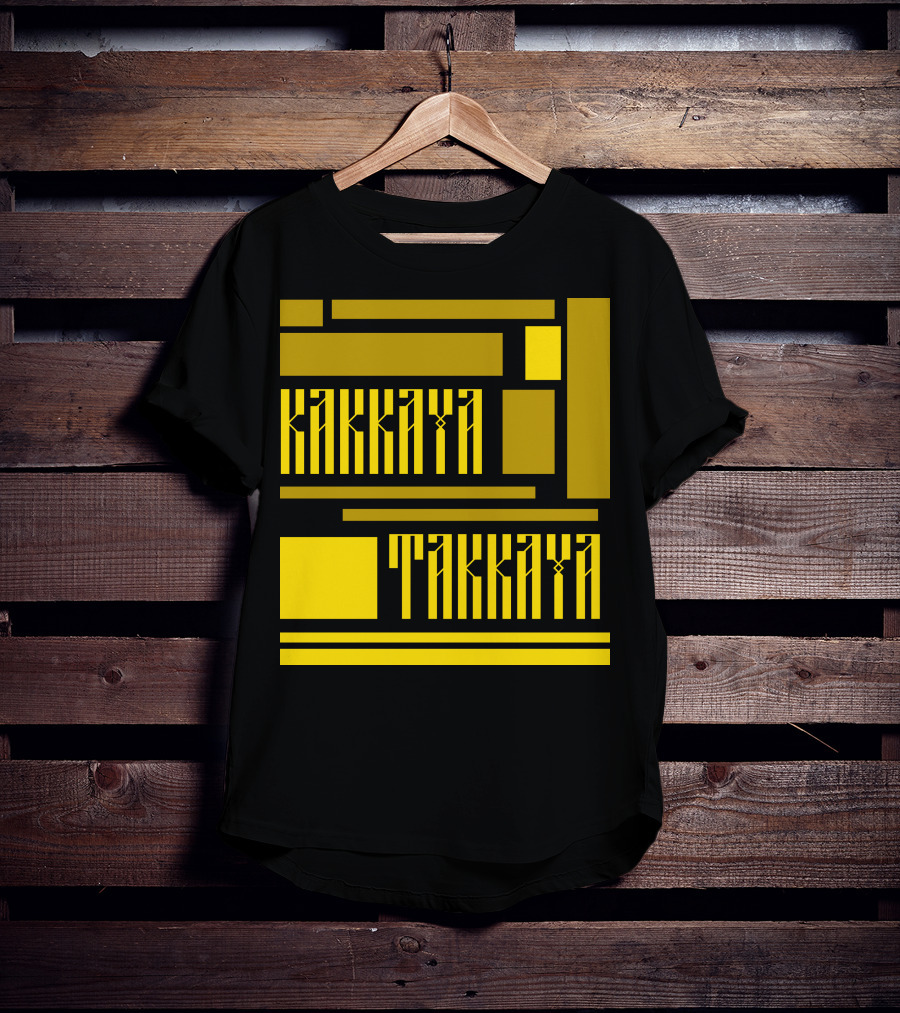 KAKKAYA TAKKAYA Bold Geometric Lettering T-Shirt