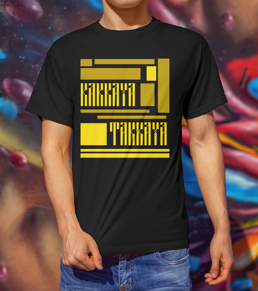KAKKAYA TAKKAYA Bold Geometric Lettering T-Shirt