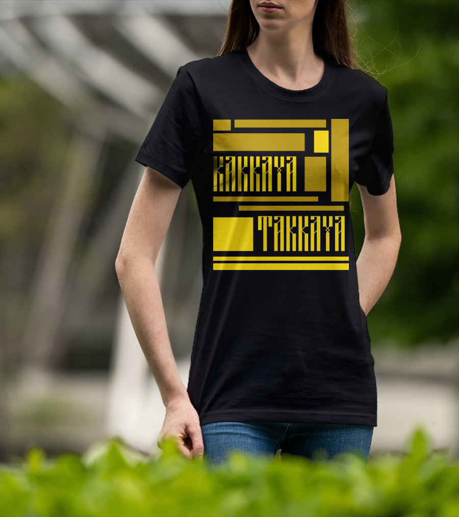 KAKKAYA TAKKAYA Bold Geometric Lettering T-Shirt