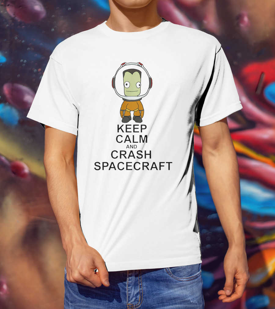 Kerbal Space Program Keep Calm And Crash Spacecraft T-Shirt