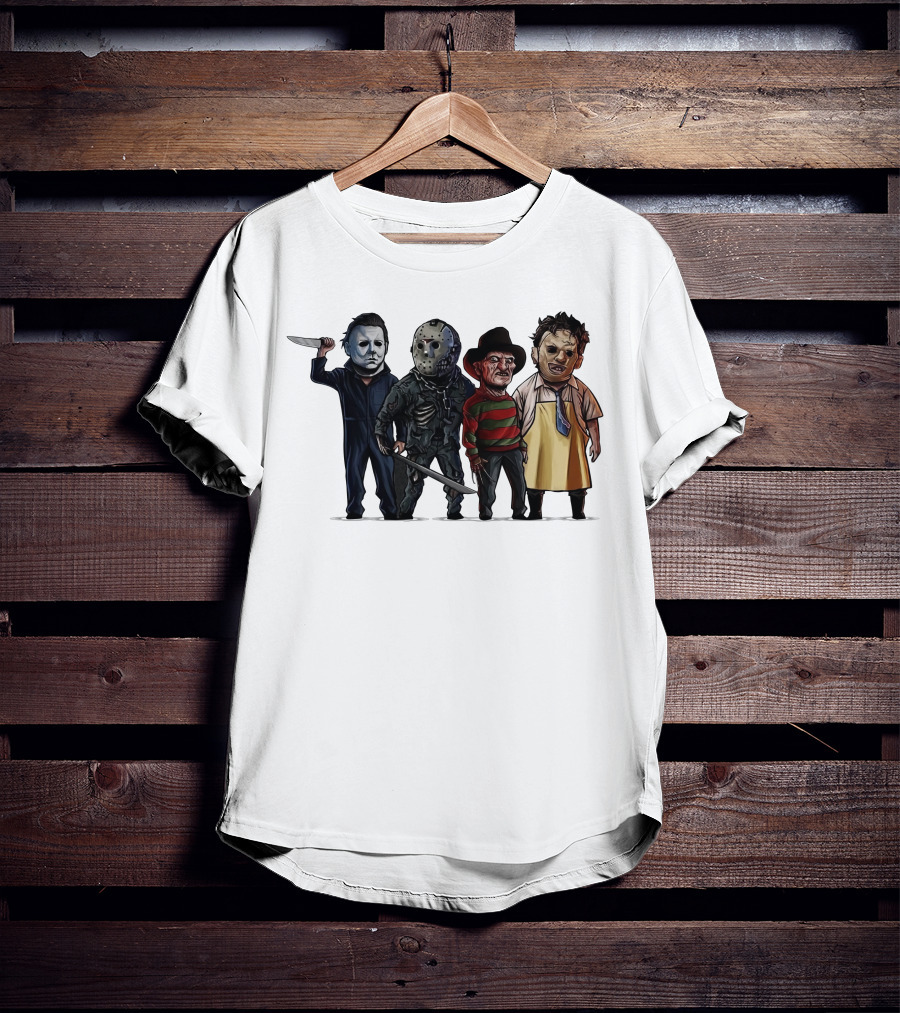 Summer Men MYERRS Michaell Halloween Horror Movie Characters Icons T-Shirt