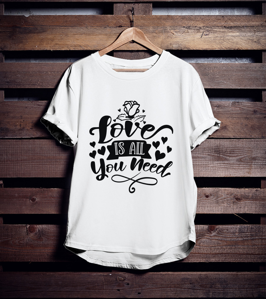 Love Is All You Need Hearts Rose T-Shirt