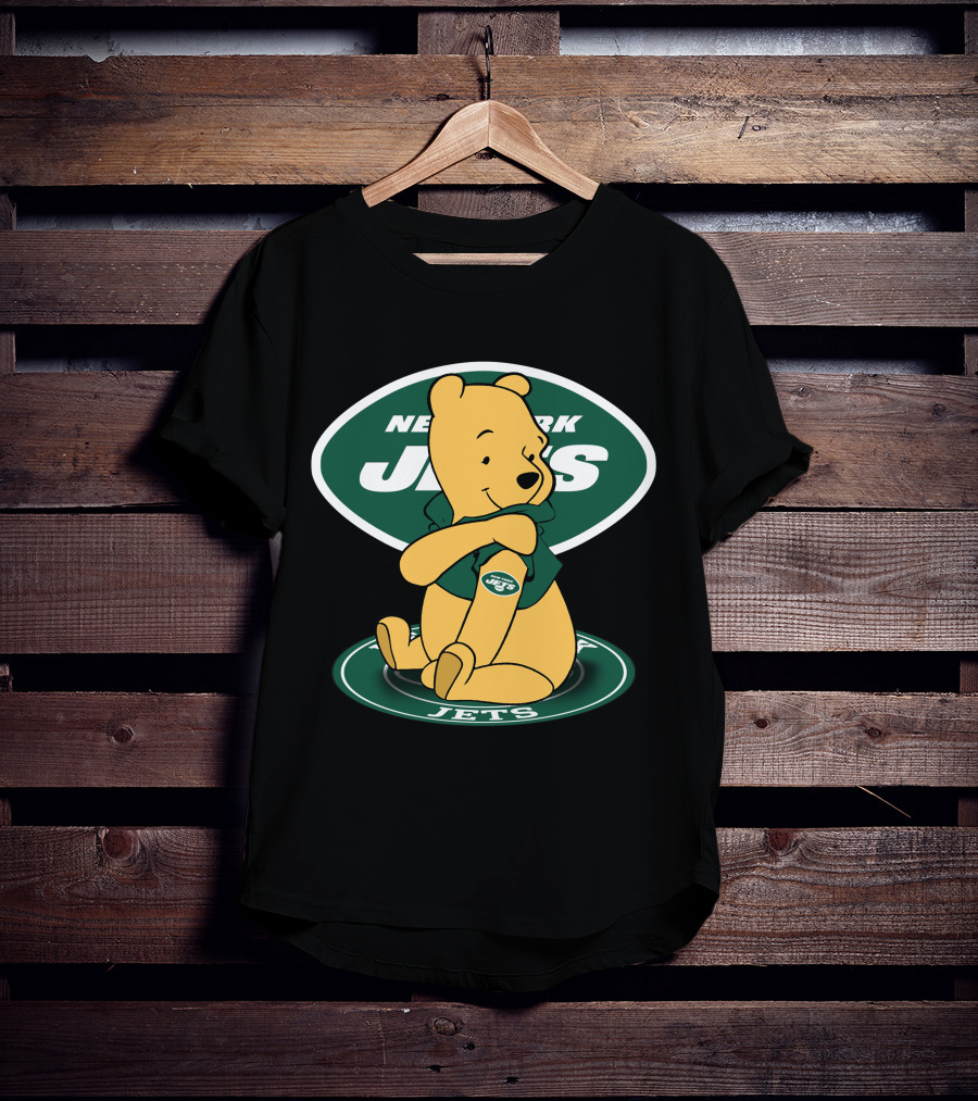 New York Jets Pooh Football T-Shirt