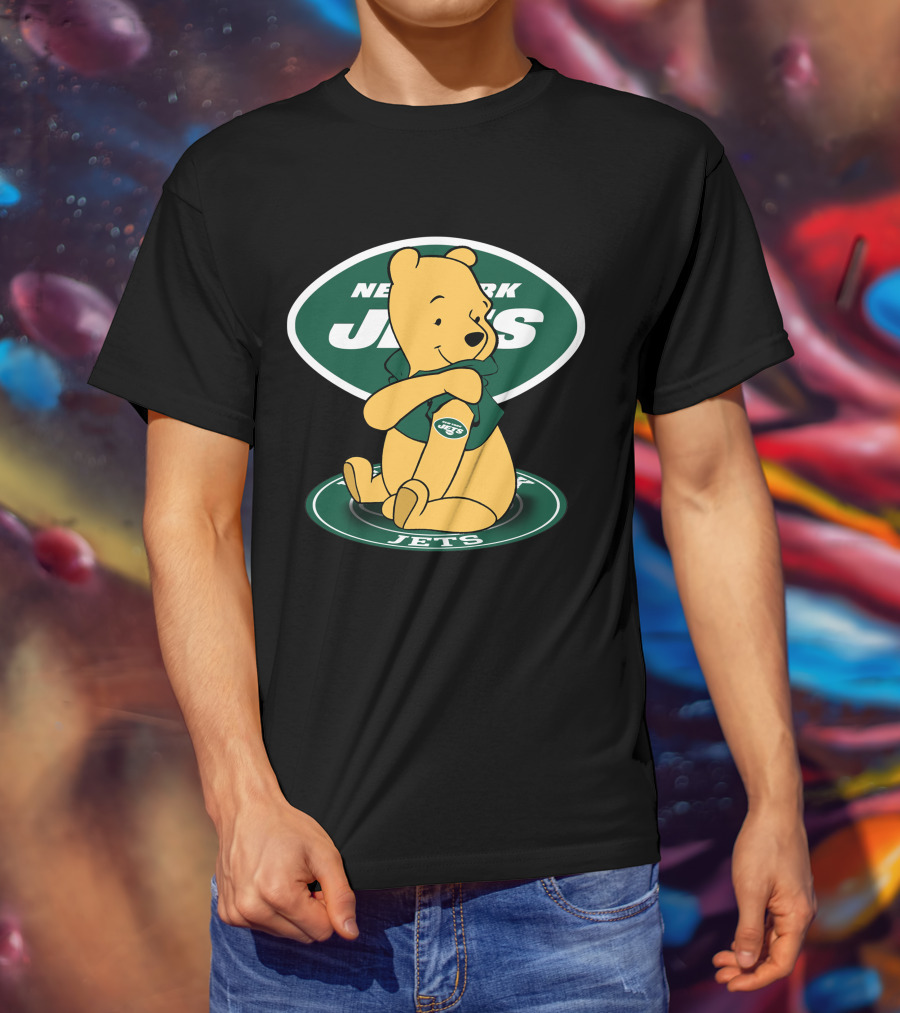 New York Jets Pooh Football T-Shirt