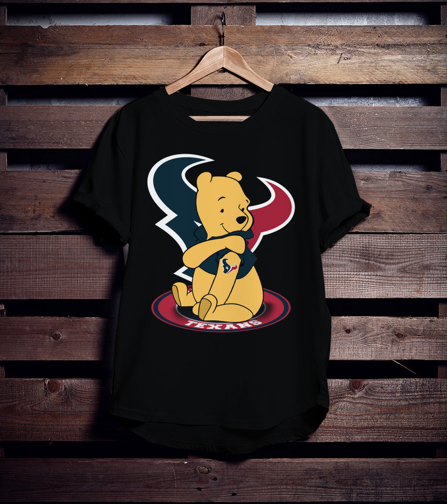 Pooh Texans Houston Logo Bears Football T-Shirt