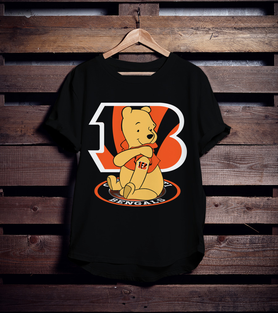 Cincinnati Bengals Pooh Football Crossover T-Shirt