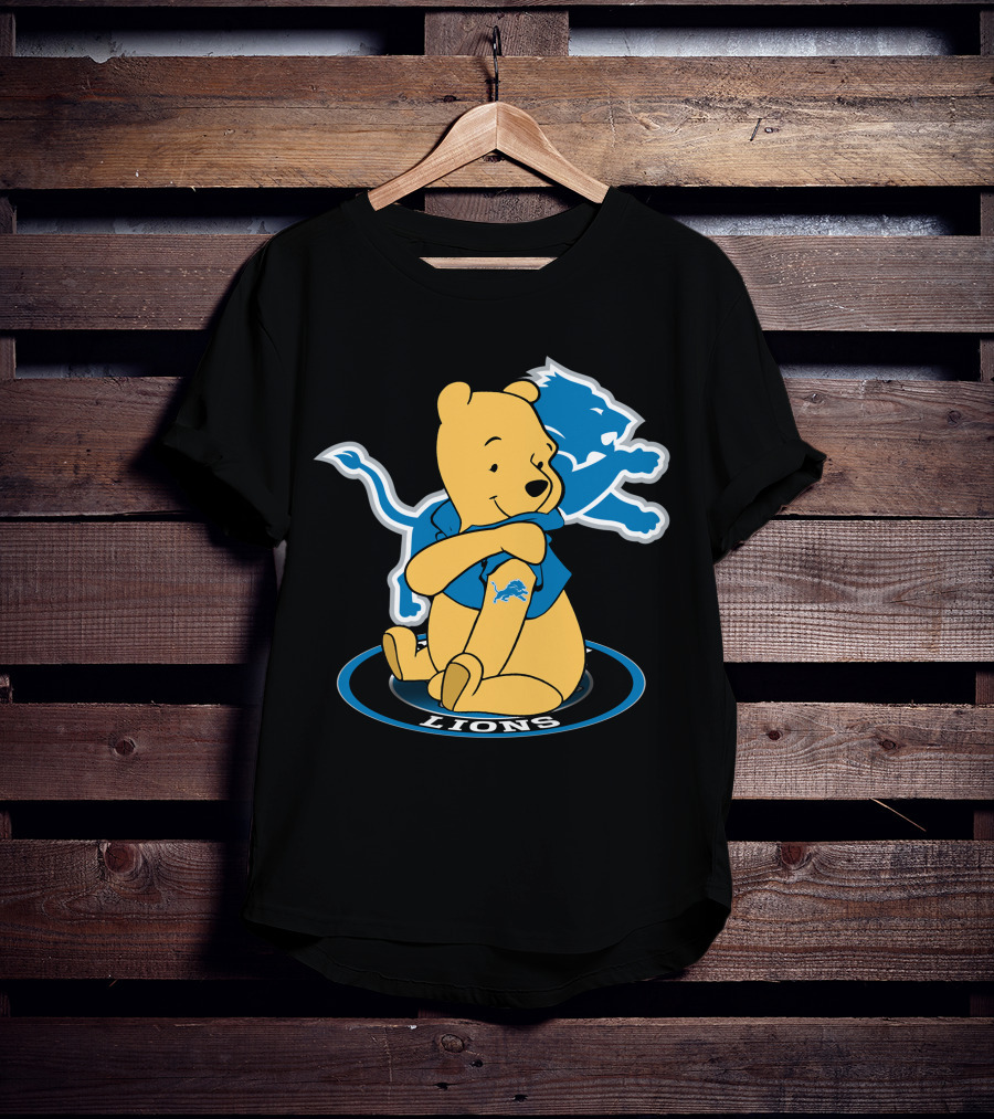 Lions Pooh Bear Detroit Crossover T-Shirt