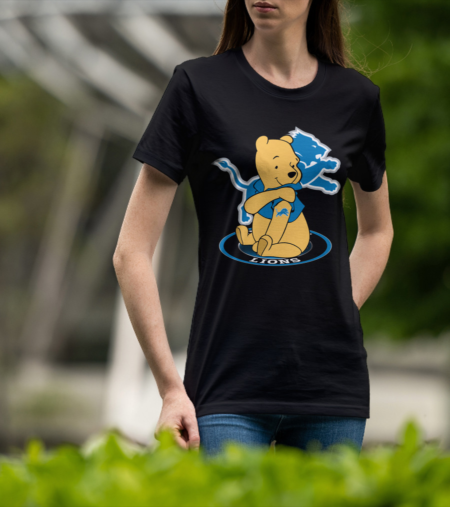 Lions Pooh Bear Detroit Crossover T-Shirt