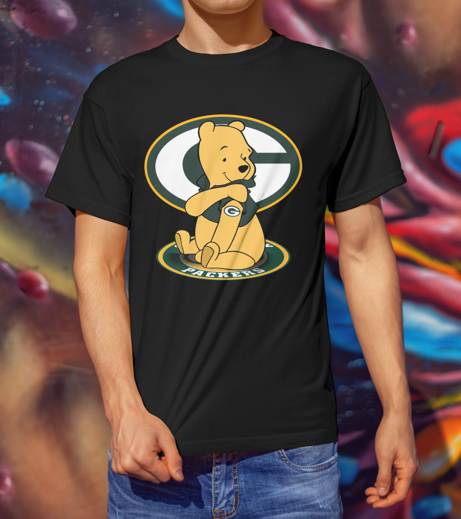 Pooh Packers Crossover With Iconic Green Bay T-Shirt
