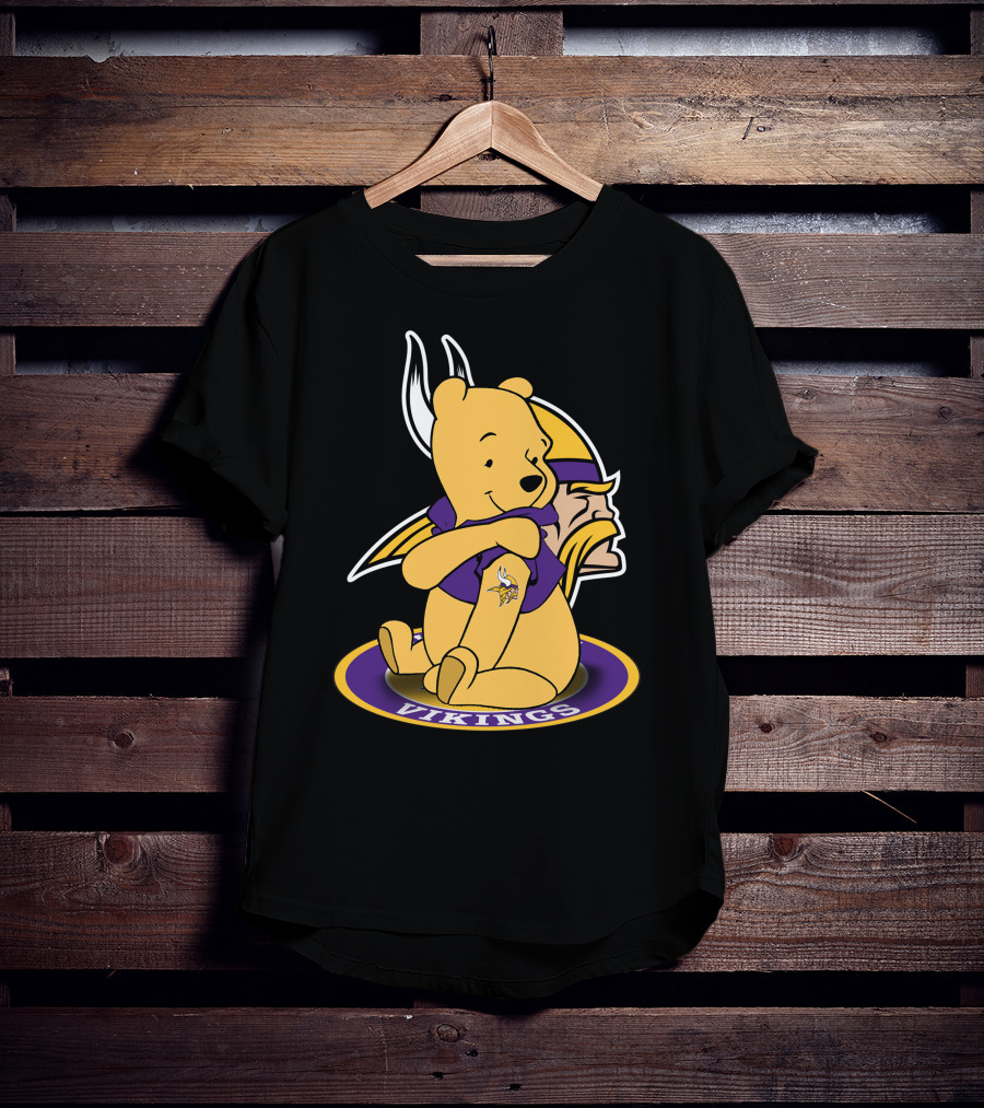 Pooh Vikings Crossover Sitting With Helmet And Horns T-Shirt