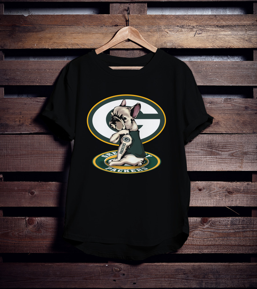 Green Bay Packers French Bulldog Fan T-Shirt