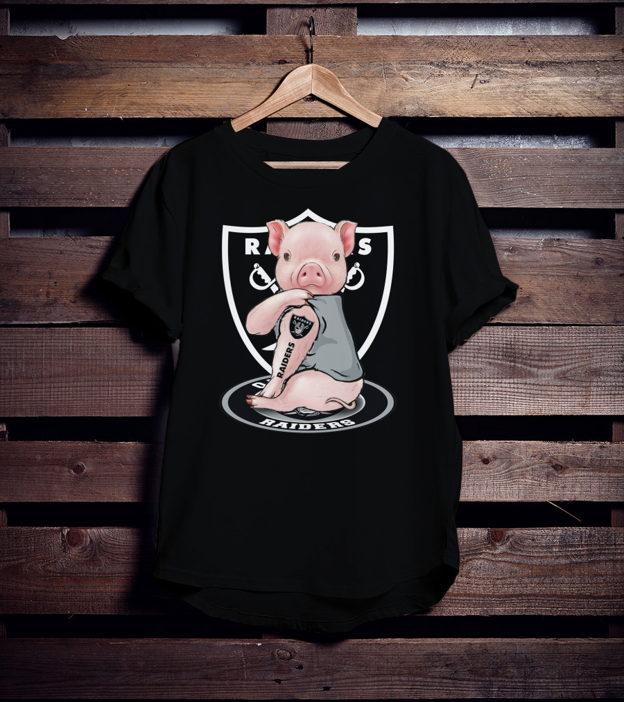 Pig Raiders Tattoo Shield T-Shirt