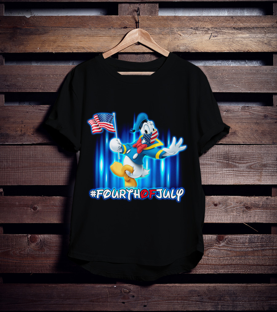 Donald Duck #FourthOfJuly American Flag T-Shirt