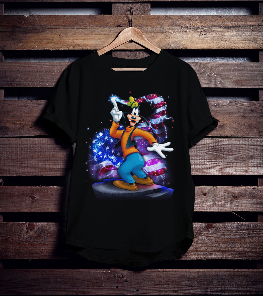 Goofy Bling July American Flag T-Shirt